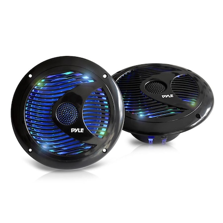 Pyle Marine Speakers With Led Lights, PR PLMR6LEB